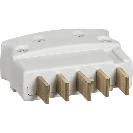 LAURITZ KNUDSEN Stikprop dansk flerpolet system 3P+0+J lige 16A 440V lysegrå