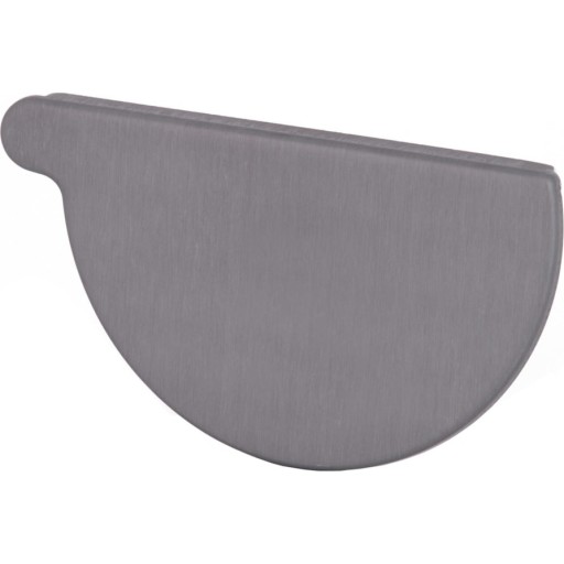 VMZINC endebund, halvrund, højre, QUARTZ-ZINC - 280 mm