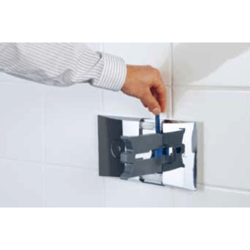 Ifö Sign frontluge forkromet - stort og lille skyl til Fresh WC dosering