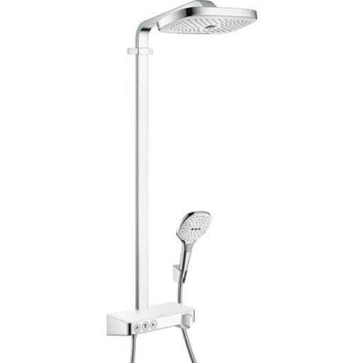 Brusesæt Hansgrohe Raindance Select E 300 3-jet Showerpipe Hvid/Krom