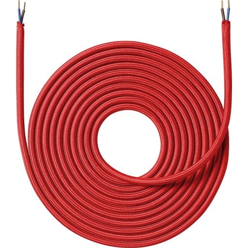 Nielsen stoffledning 2x0,75 mm², 4 meter, rød Lamper &amp; el > Kabel &amp; ledning