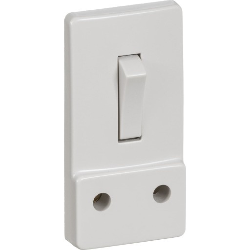LAURITZ KNUDSEN Stikkontakt med afbryder smal minitangent lysegrå