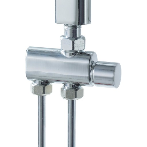 Svedbergs ventilsæt til håndklædetørrer, krom billede