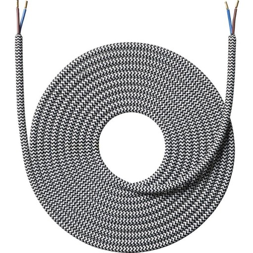 Nielsen Light stoffledning, 4 meter, sort/hvit