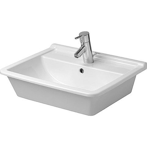 Duravit Starck 3, hndvask, 560 x 460 x 190 mm, til nedfldning, hvid