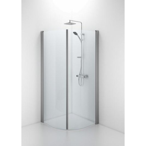Contura Shower Space dusjdør, 72,3 cm, klart glass, aluminium profil Baderom > Dusjen