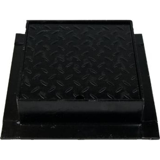 Duco 100mm karm m. dæksel til opføringsrør - Ø315mm, 2,5ton - Sort