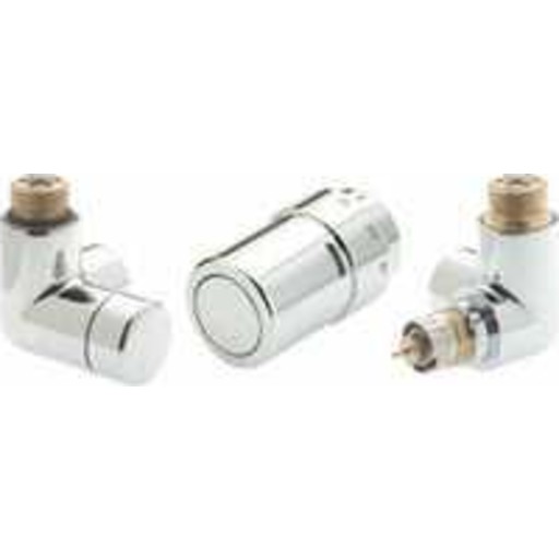 Danfoss RAX ventilsæt m/Rumtermostat i højre side, Krom billede