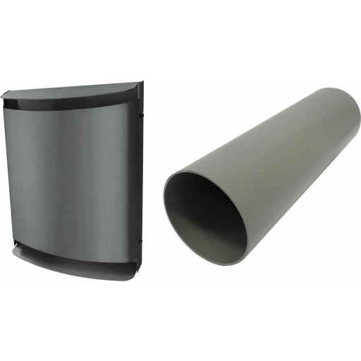 Bosch udvendig sort metal skærm og ventilationskanal til Vent 2000 D startpakken billede