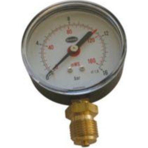 Manometer 80 MM 16 Bar 1/2 M/bar/meter Skala