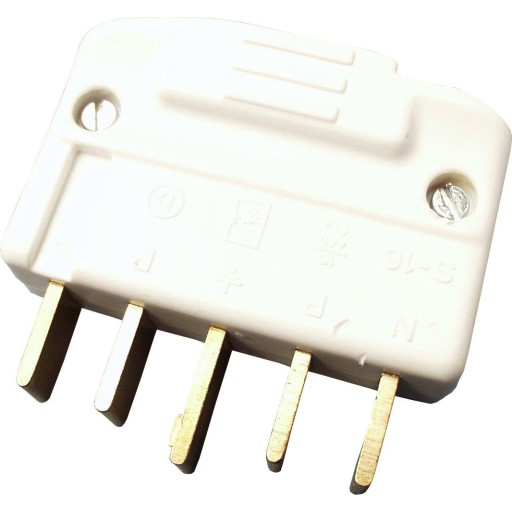Elworks Flerpolet stikprop, Lige, 3P+N+J, Hvid