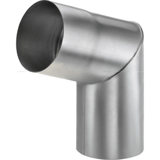 VM zinc Knærør med muffe 76 mm. 70°. indv. Samling. Blank zink -Tages ikke retur-