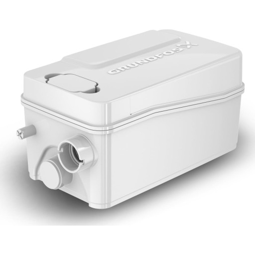 Grundfos Sololift2 D-2 til at pumpe gråt spildevand fra brusekabine eller håndvask. - 2 stk. indløb