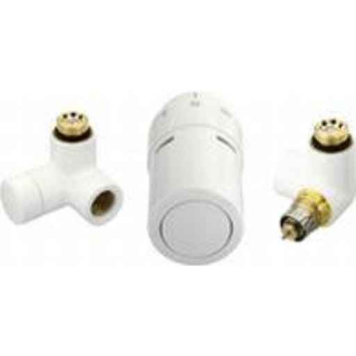 DANFOSS Ventilsæt type RTX inkl. returtermostat som føler på vandets temperatur. Højre montering af reguleringsventil/RTX returtermostat.
