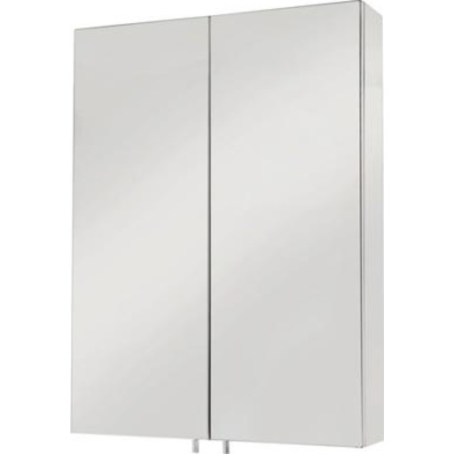 HeFe Anton spejlskab, 50x67 cm, rustfrit stål