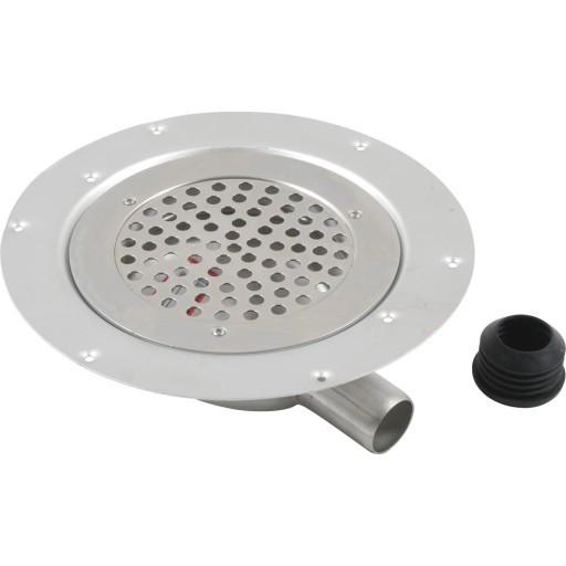 Blücher Circle afløbsskål 32 mm vandret afløb. Til vinyl. Rustfrit stål