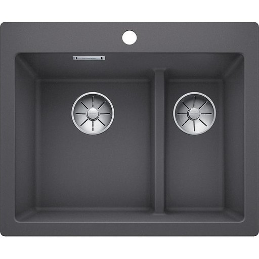 Blanco Pleon 6 Split UXI diskbänk, 61,5x51 cm, grå