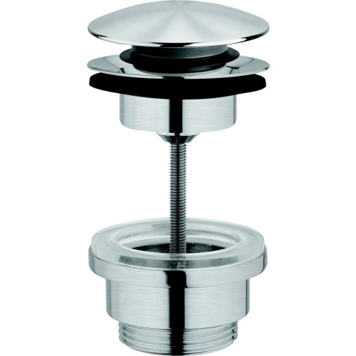 Nico push-up bundventil, 1 1/4", rustfri stl, kort model