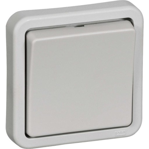 OPUS 74, Korrespondance afbryder med sljfeklemme, 1 modul, lysegr - Lauritz Knudsen