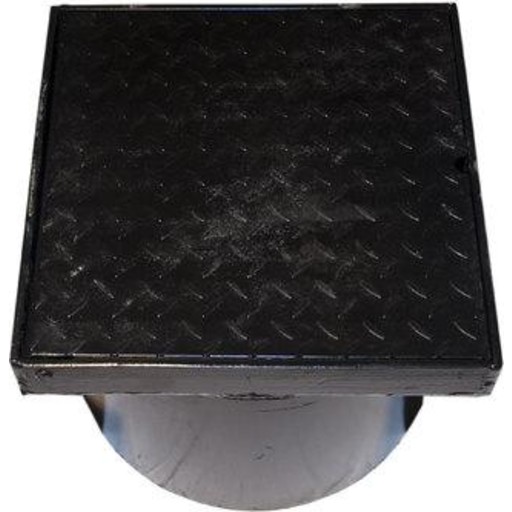 Duco karm m. skørt og dæksel til opføringsrør - Ø425m, 2,5ton - Sort