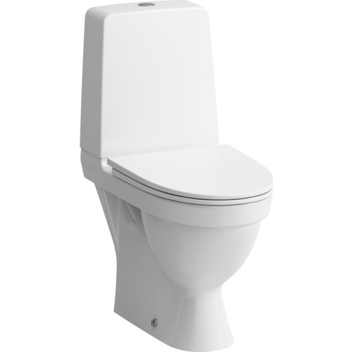 Laufen Kompas gulvstende toilet, skjult P-ls, rimless, rengringsvenlig, hvid