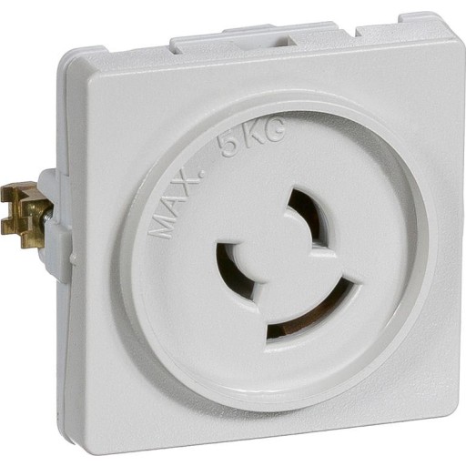 LK Fuga lampestikkontakt 2-leder+jord 1 modul, lysegrå