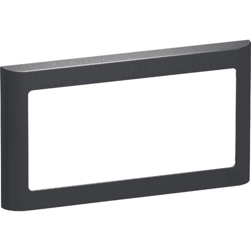 LK FUGA - Soft 63 vandret design ramme uden midtersprosse, 1x2 modul, koksgr