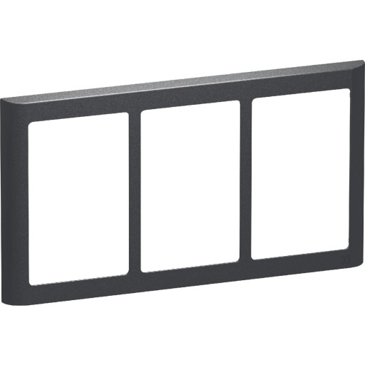 LK FUGA - Soft 63 vandret tripel design ramme, 3x1 modul, koksgr