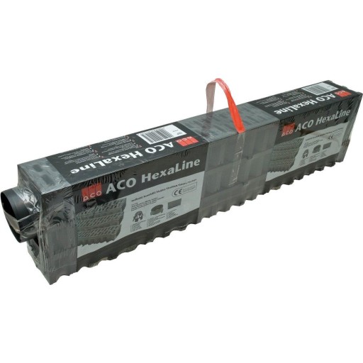 Aco Hexaline drænpakke 300 cm, med sorte kunststof riste