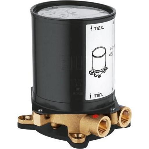 Indbygningssæt til gulvmonteret kartud og blandingsbatteri ½"