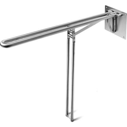 d line komfortstøtte DIN standard, 850 mm, rustfri børstet stål