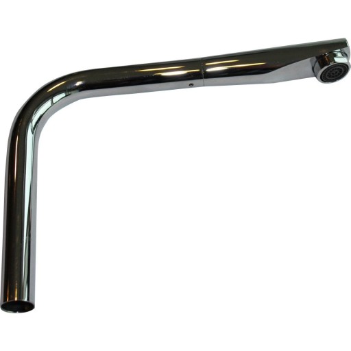 Børma tud for A1 A2 køkken L-tud krom med 24 mm luftblander