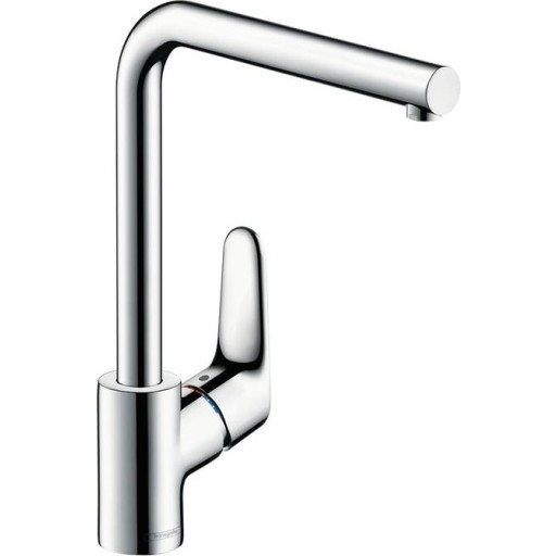 HG Focus køkkenarmatur - m/L-tud krom, m/høj svingtud og greb på siden HG nr. 31817