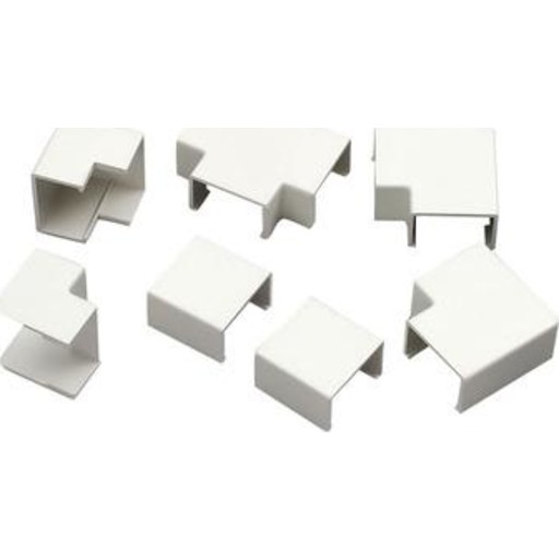 Formstykker til kabelkanal, 16 x 10 mm, hvid 3420