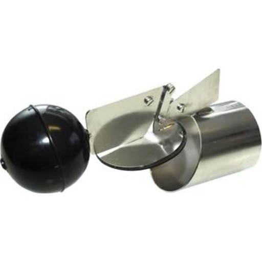 Hf 110 mm tilbagelbsstop, rustfrit stl, til Pvc/beton