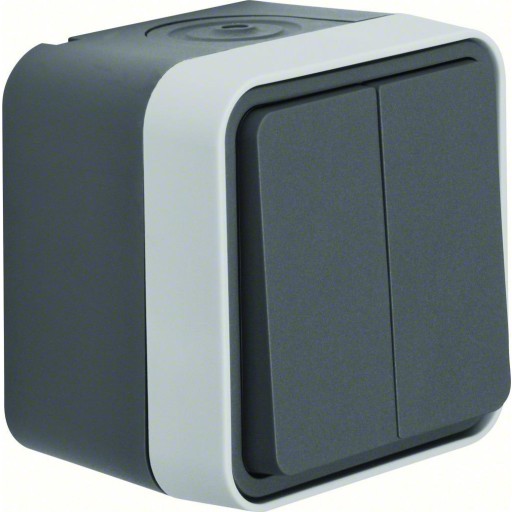 Berker Kroneafbryder komplet grå W.1 IP55