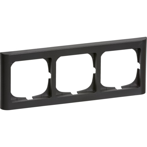 LK Fuga ramme Softline 63 3 modul vandret tripel i koksgrå