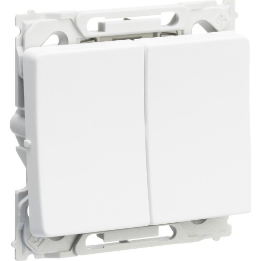 LK Opus 66 Afbryder krone, 1 modul, Hvid billede