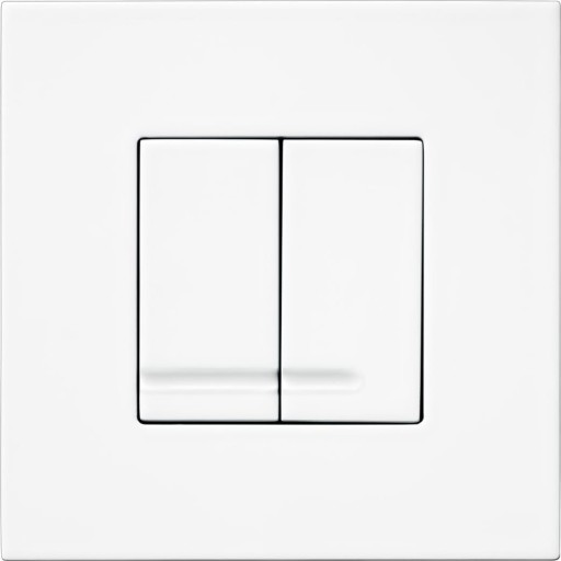 Gustavsberg Triomont XS Betjeningsplade duo skyl. Hvid metal