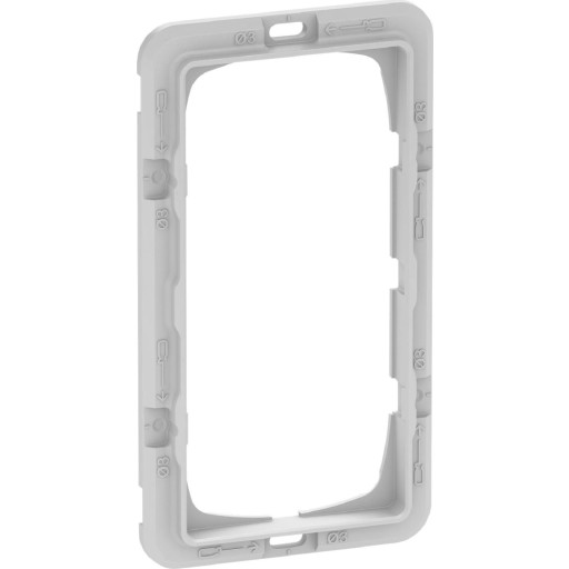 LK FUGA - Teknisk monteringsramme til design ramme uden midtersprosse, 1x2 modul, gr