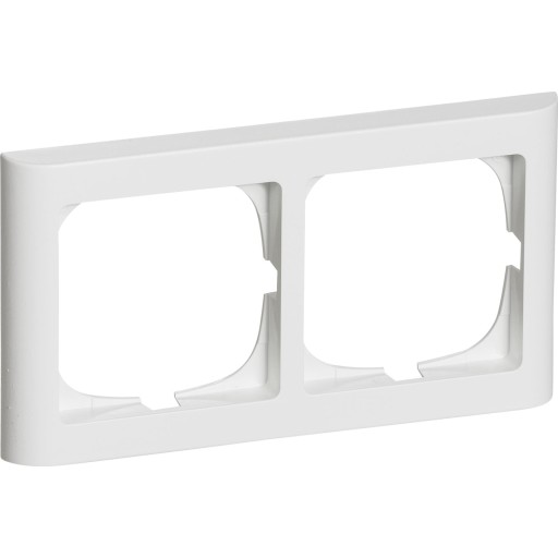 LAURITZ KNUDSEN FUGA® ramme Softline 63 1 modul, dobbelt vandret, hvid.