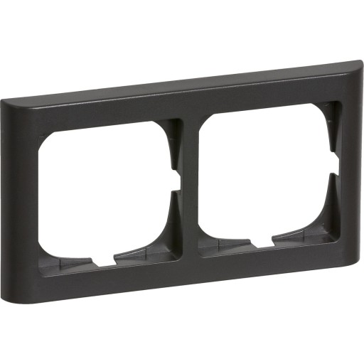 Lk Fuga Softline Ramme 63 2 Modul Vandret, Koksgrå - Lauritz Knudsen
