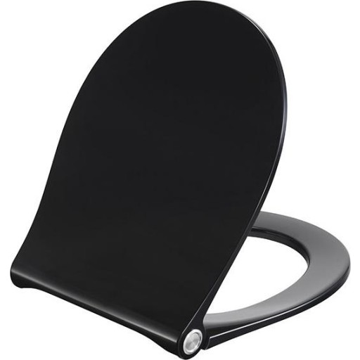 Pressalit Sway Uni 970 toiletsæde med softclose og lift-off. Inkl. beslag i rustfrit stål. Sort