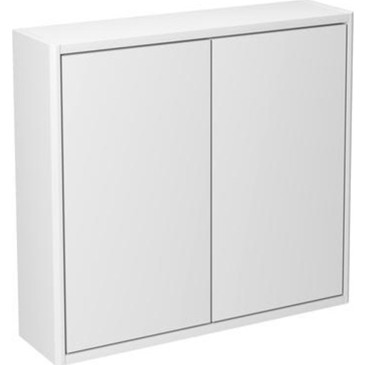 Graphic vægskab 60x55x16 cm med 2 låger hvid glat