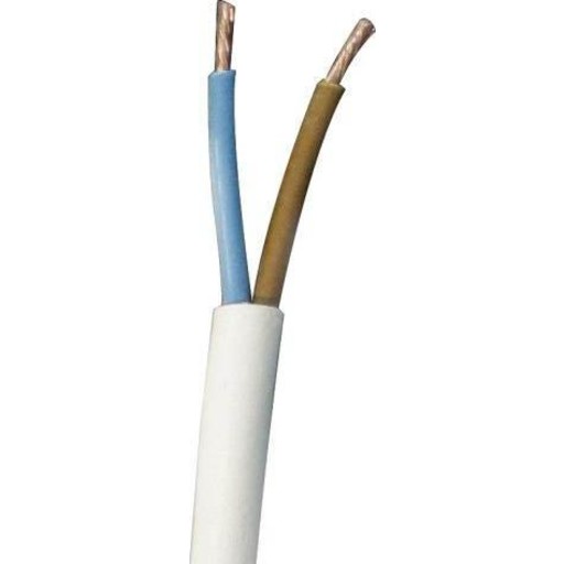 Ledning H05VV-F PKA 2x1,5, hvid, 50 meter - 50 meter