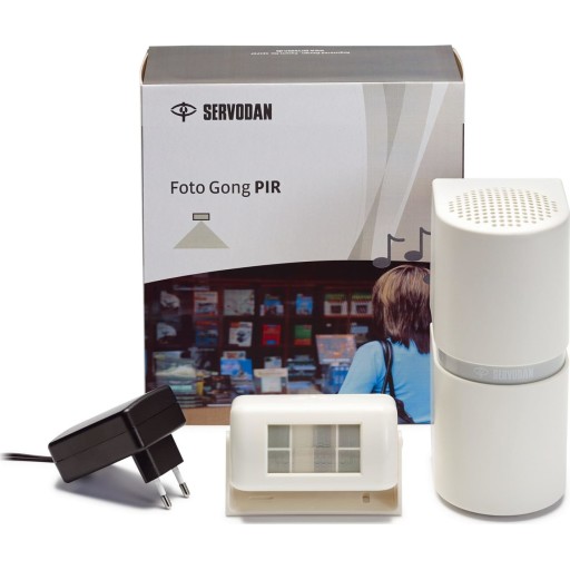 NIKO Foto Gong PIR komplet sæt 230 V adaptor, IR melder og klokke