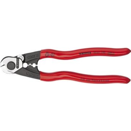 Knipex neu 95 61 190 Stålwiresaks Passer til Aluminiums- og kobberkabel, enkelt- og flerledet, Mellemhårde stålwirer 7 mm 10 mm² 7