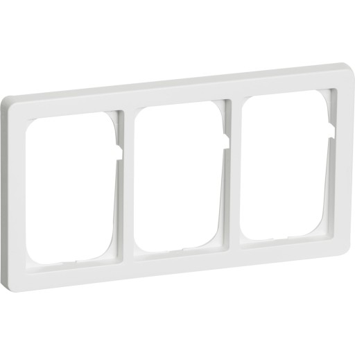 LAURITZ KNUDSEN FUGA® ramme Baseline 63 1,5 modul, trippel vandret, hvid.