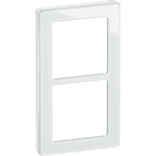 LK FUGA - Pure design ramme, 2 modul, hvid (glas)