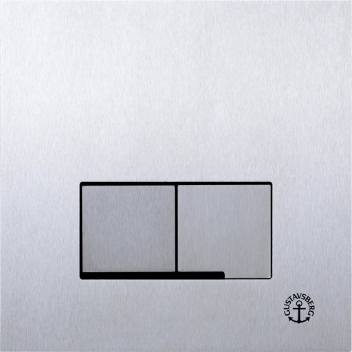 Gustavsberg Triomont betjeningsplade, rustfrit stål